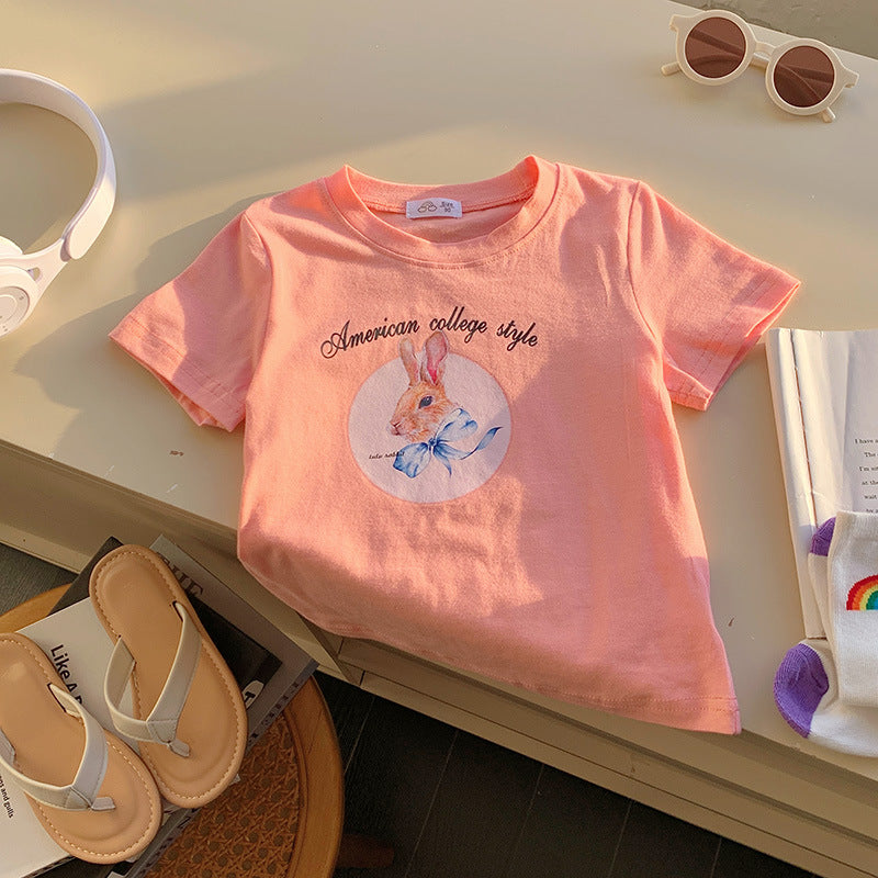 T-shirt pour enfants Imprimé mode Mignon de dessin animé populaire