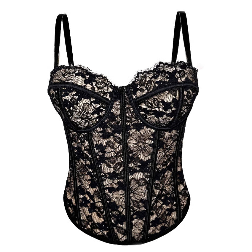European And American Spice Girls Black Dece Inner Strap Outer High-end Wear Body Shaping