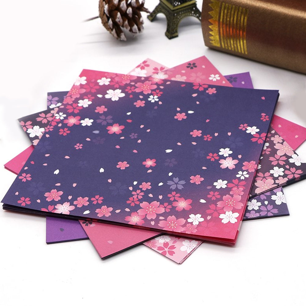 Double face deux couleurs japonais style Floral Origami Square Impression Origami