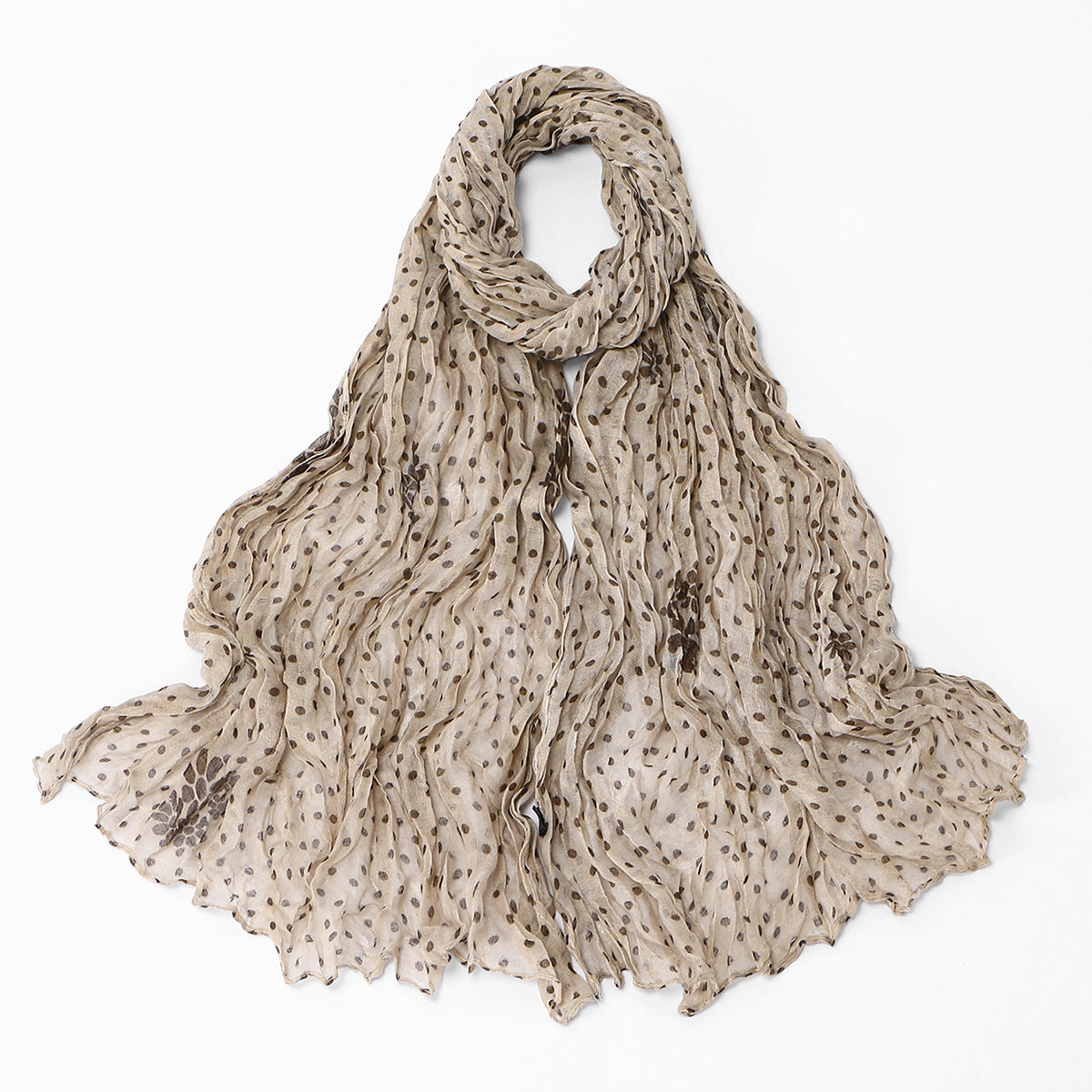 Twisted-pattern coton-lin longue écharpe femmes Vêtements de dessus Châl