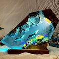 Humpback Whale Resin Wood Lamp Epoxy Resin