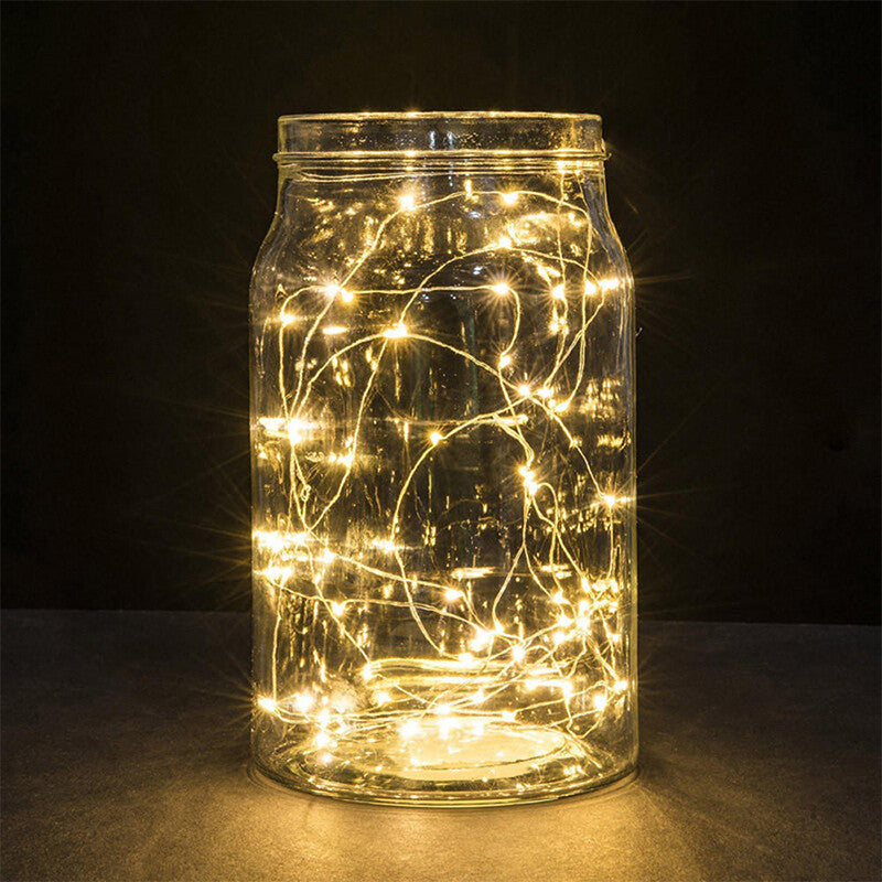 6 Pack 20 LEDs Batterie actionné Mini LED fil de cuivre chaîne Fée lumières Part 2m---1PCS Wa
