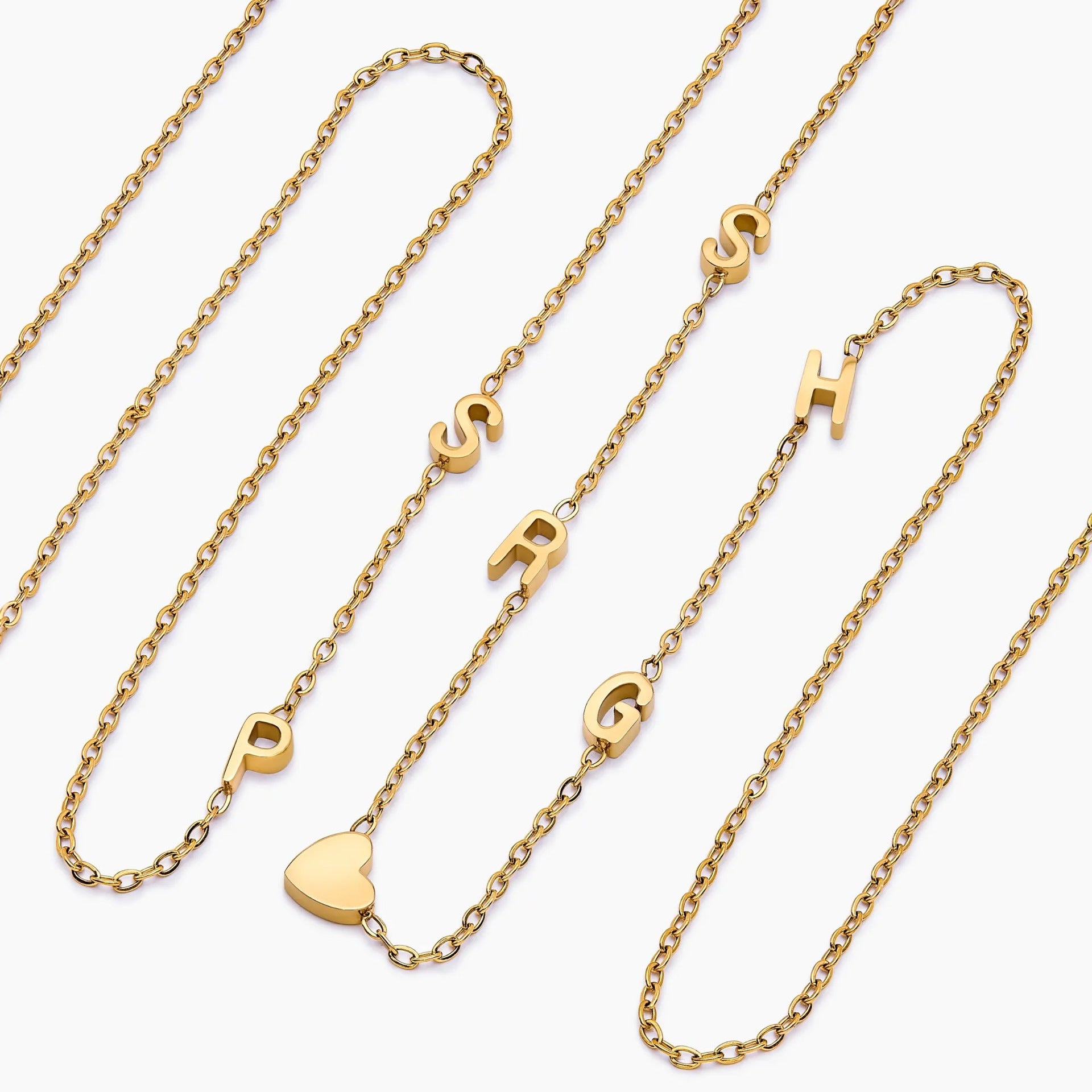 Collier en acier inoxydable en forme de coeur