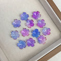 Perles de fleur de cerise en acrylique 5-Petal en forme d'or à deux tons