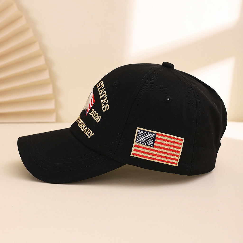 Broderie de mode européenne et américaine American Landmark Flag Baseball Cap Fashionable E