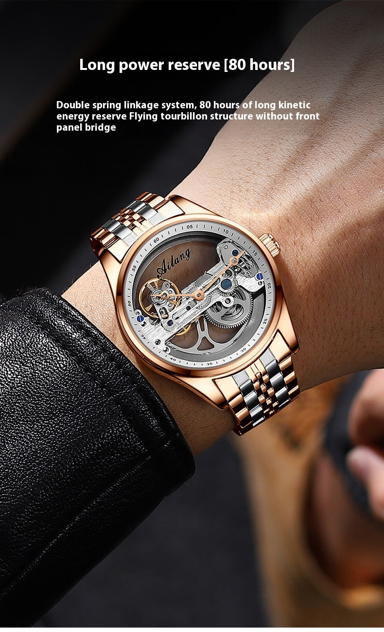 Cheveux de génération automatique de montres mécaniques Hollow