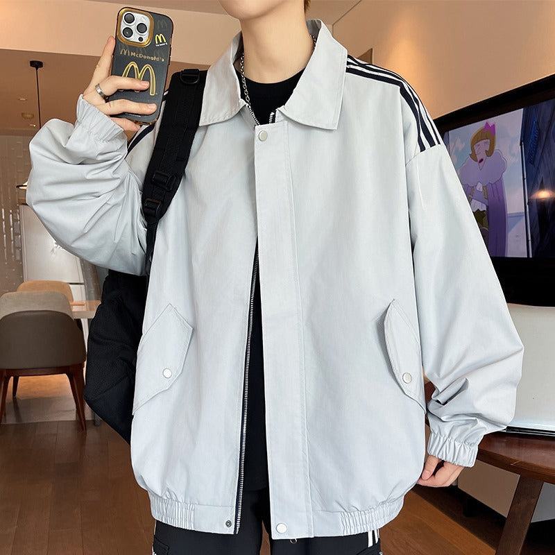 AutomneHiver homme Veste de sport mode et élégante avec trois bandes