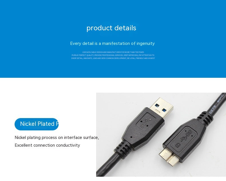 Câble de données de transmission USB30 Câble de disque dur mobile