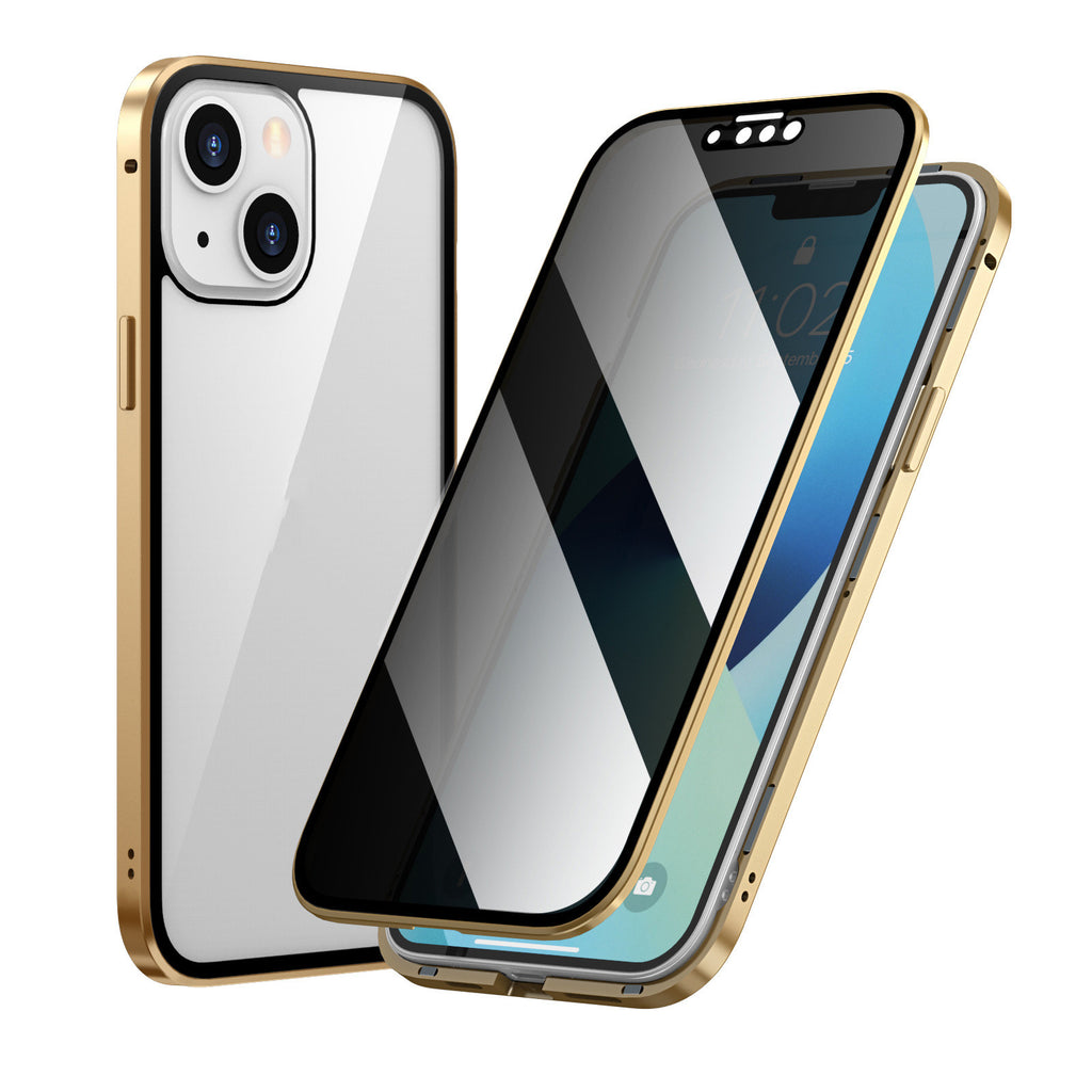 Boîtier de téléphone magnétique à double face en verre haute définition
