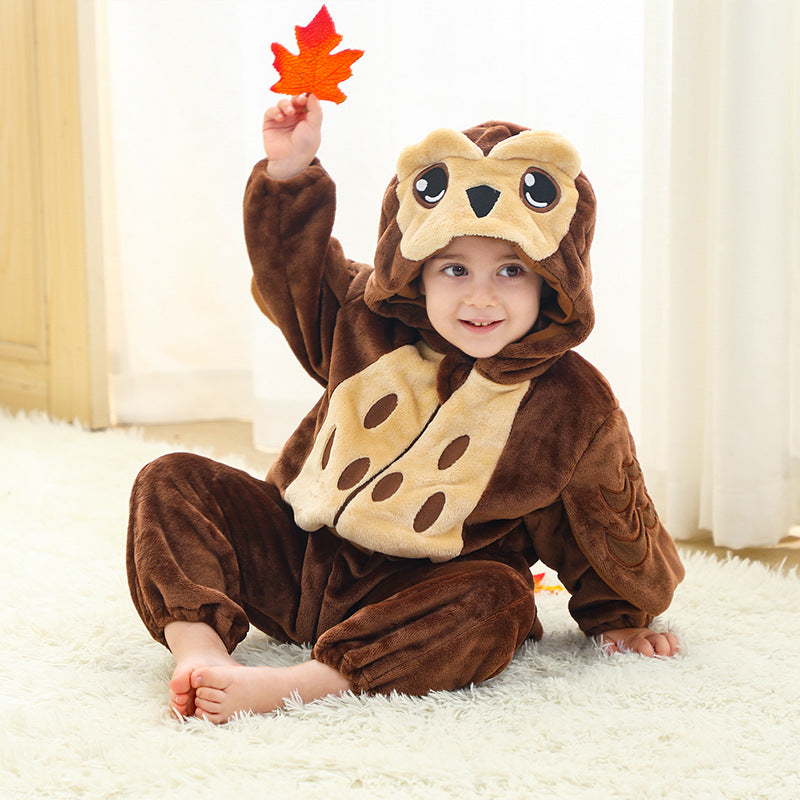 Enfant et tout-petit Onésie Classe A Costume de saut en flanelle Crawling