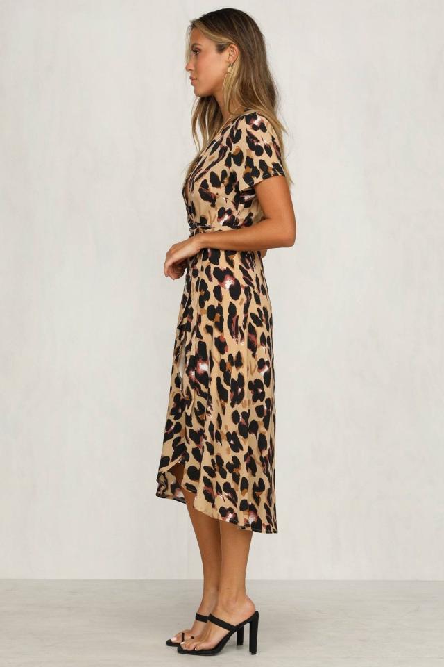 Femme Léopard imprimé Robe sexy