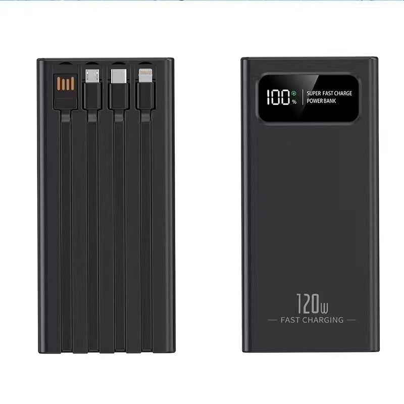 120W Power Bank 20000 Mah Chargeur portable haute capacité Téléphone portable compact à quatre ports Po