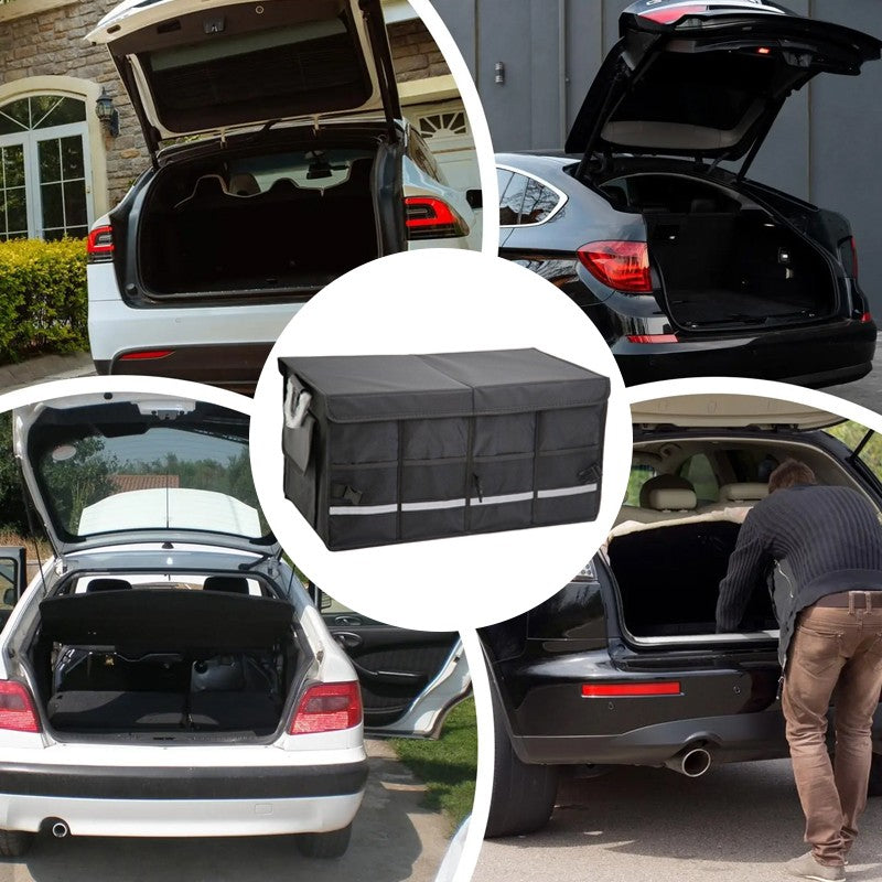 Grand organisateur de boot de voiture lourd fonction pliable pliable boîte de coffre de rangement Tidy