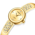 Women's Water Diamond Quartz Gold-Style Bracelet Watch