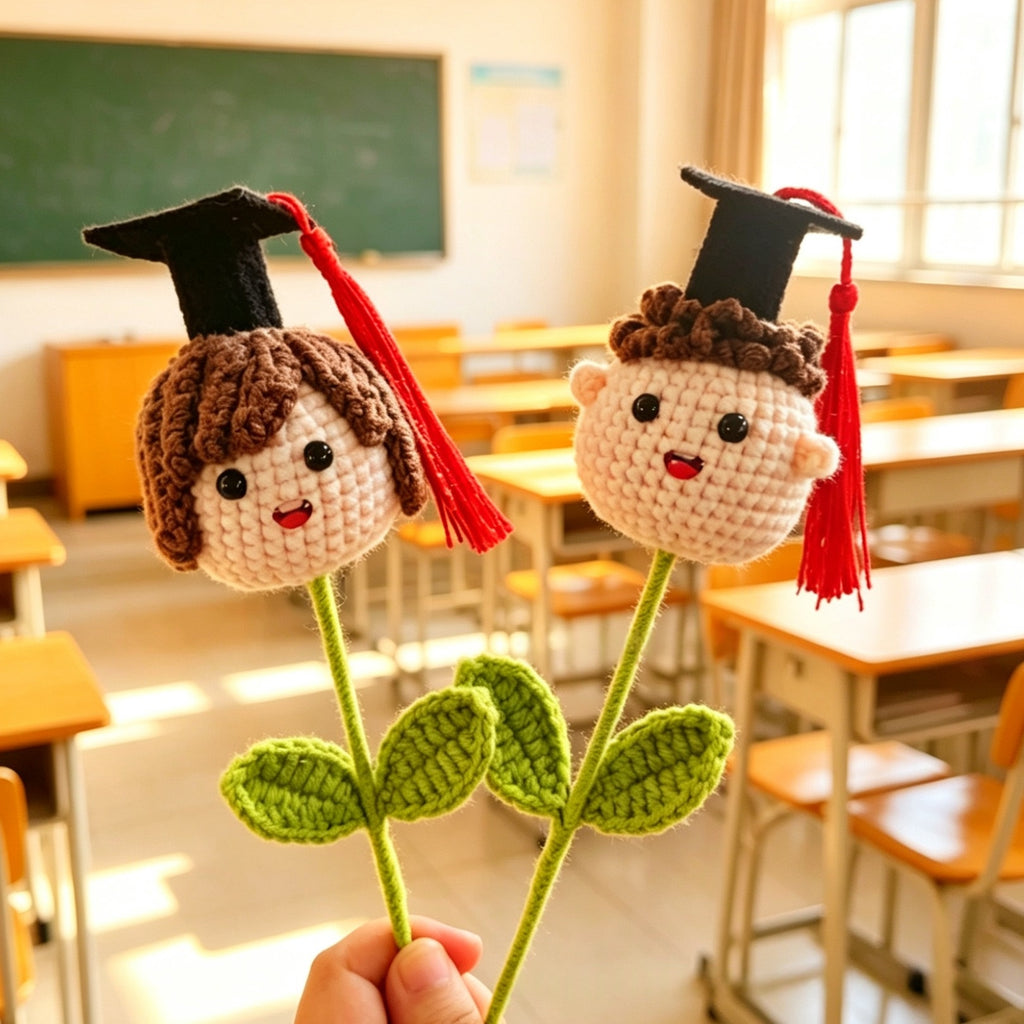 Bouquet tricoté et crocheté