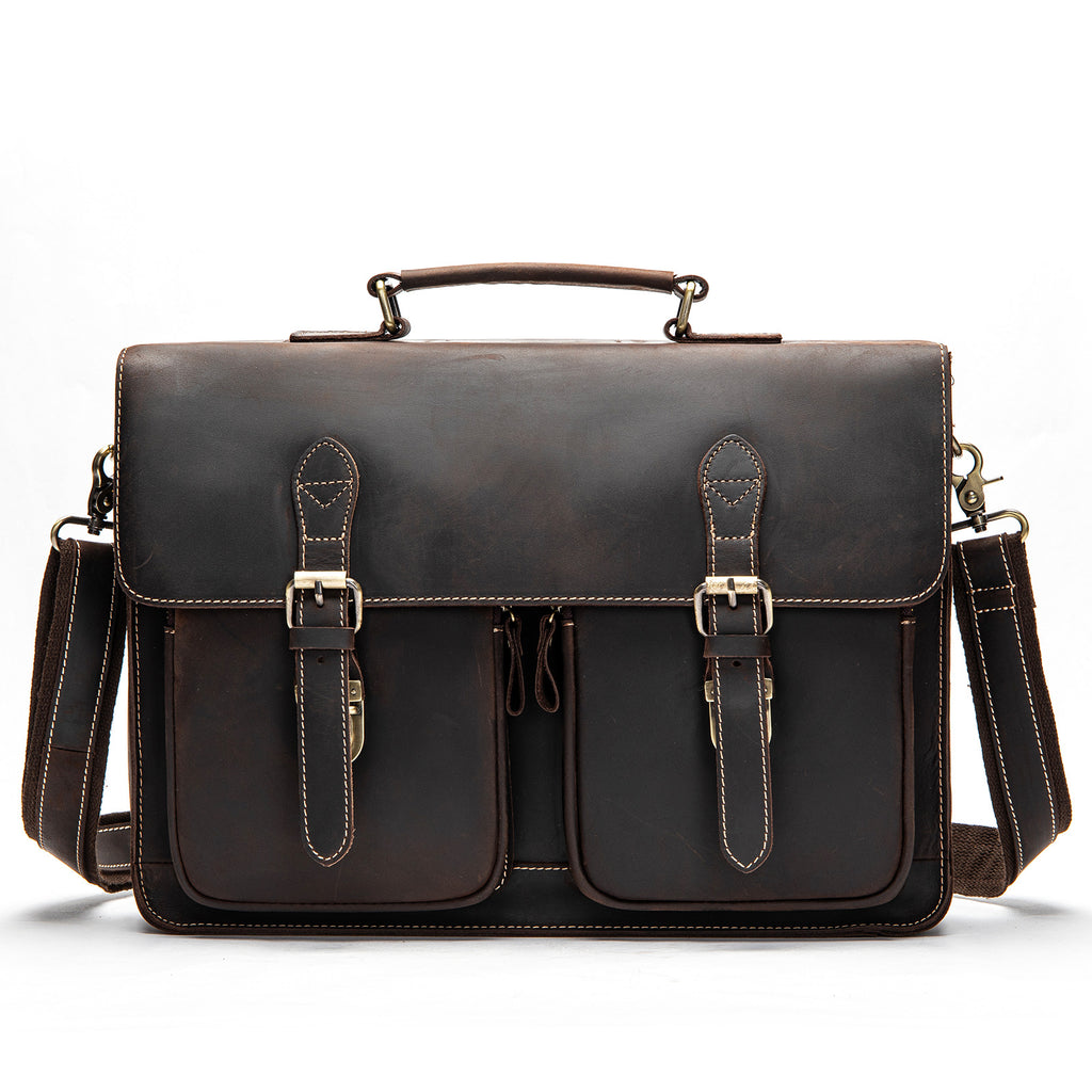 Véritable cuir homme Mode épaule Selle en cuir Crossbody Casual Messenger Bag
