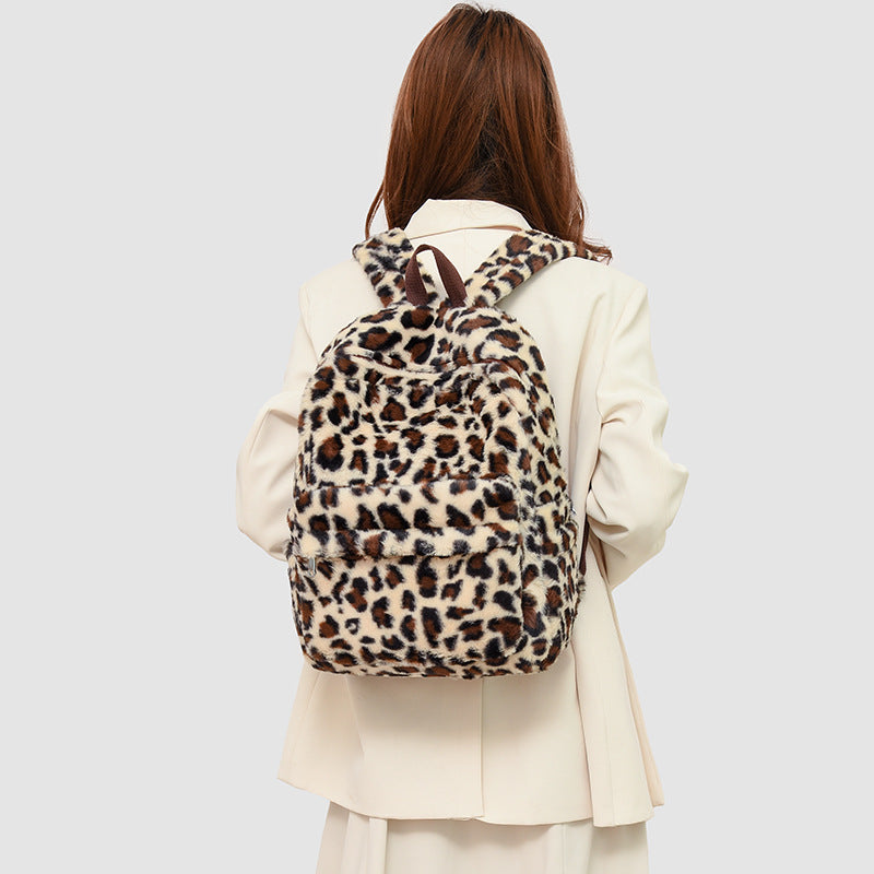 Sac à dos en peluche mignon nouveau style sac scolaire
