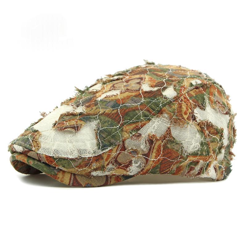 Femmes Dentelle Respirante Mesh British-Style Vintage Cap Peaked