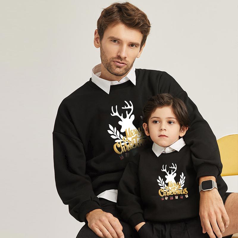 Noël Nains Créatif Drôle Imprimer Col d'équipage Top