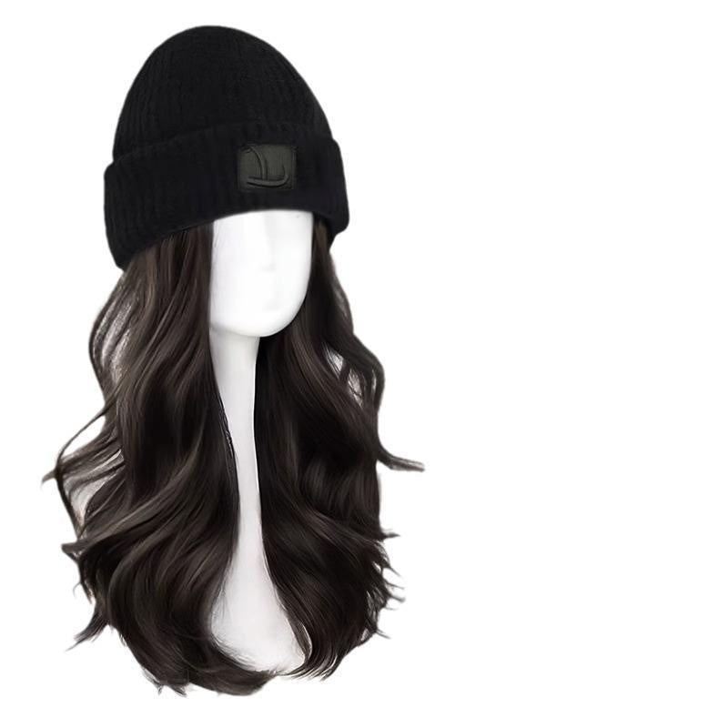Chapeau Femmes Grande Tête Petite Mode Intégrée Grande Vague Pleine Tête
