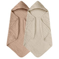 Serviettes à capuche pour bébé pour nouveau-né Muslin coton Serviette de bain pour bébé avec capot pour bébés
