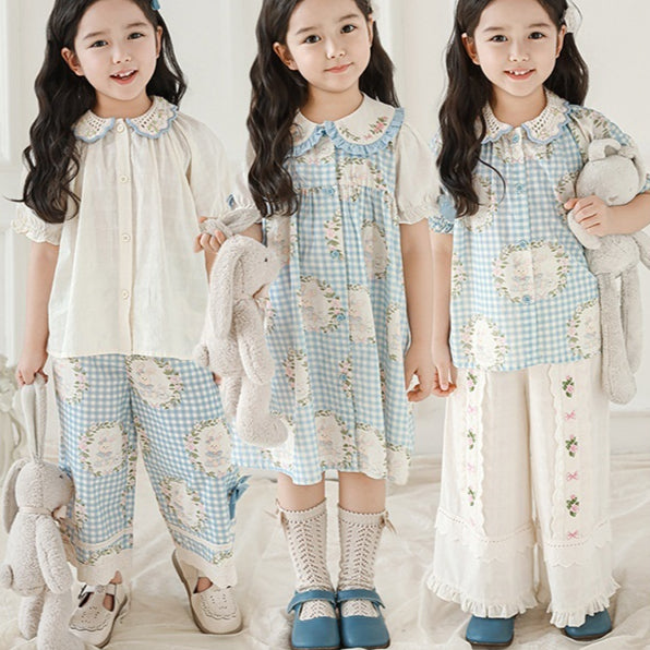 Ensemble de pantalons brodés pour bébés filles