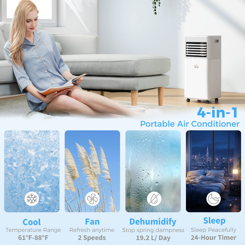 10000 BTU Climatiseur mobile pour refroidissement et déshumidification