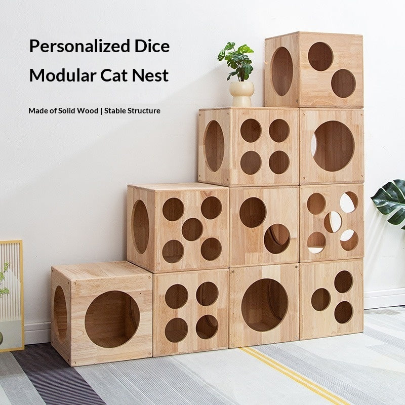Maison de chat Villa personnalisée Dice-forme Modulaire Cat Cage Pet House