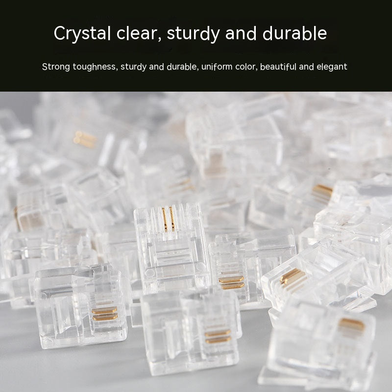 Exquise en conserve 100 PCs Haute Performance Catégorie 6 Crystal Plug Rj45 Crystal Head