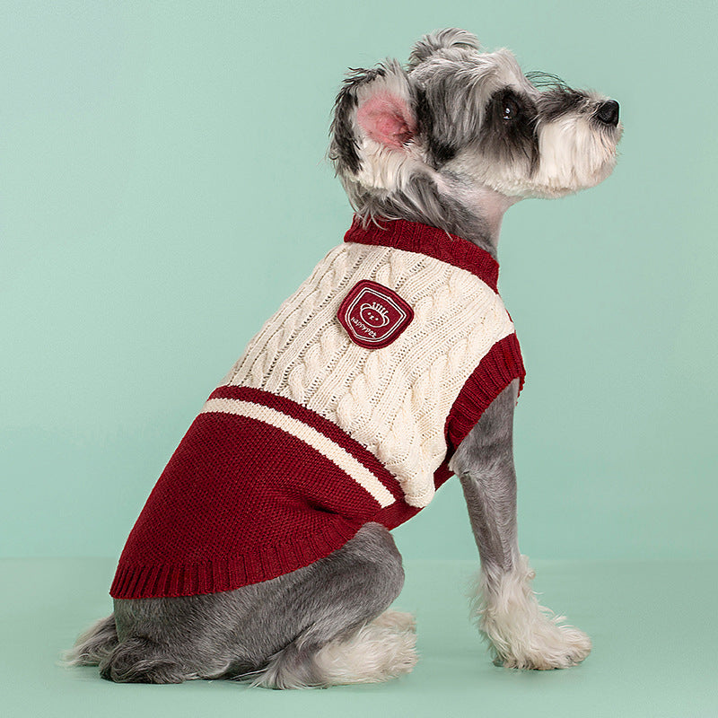Pet Academy Style Épaisseur chaud Stretch Dog Sweater