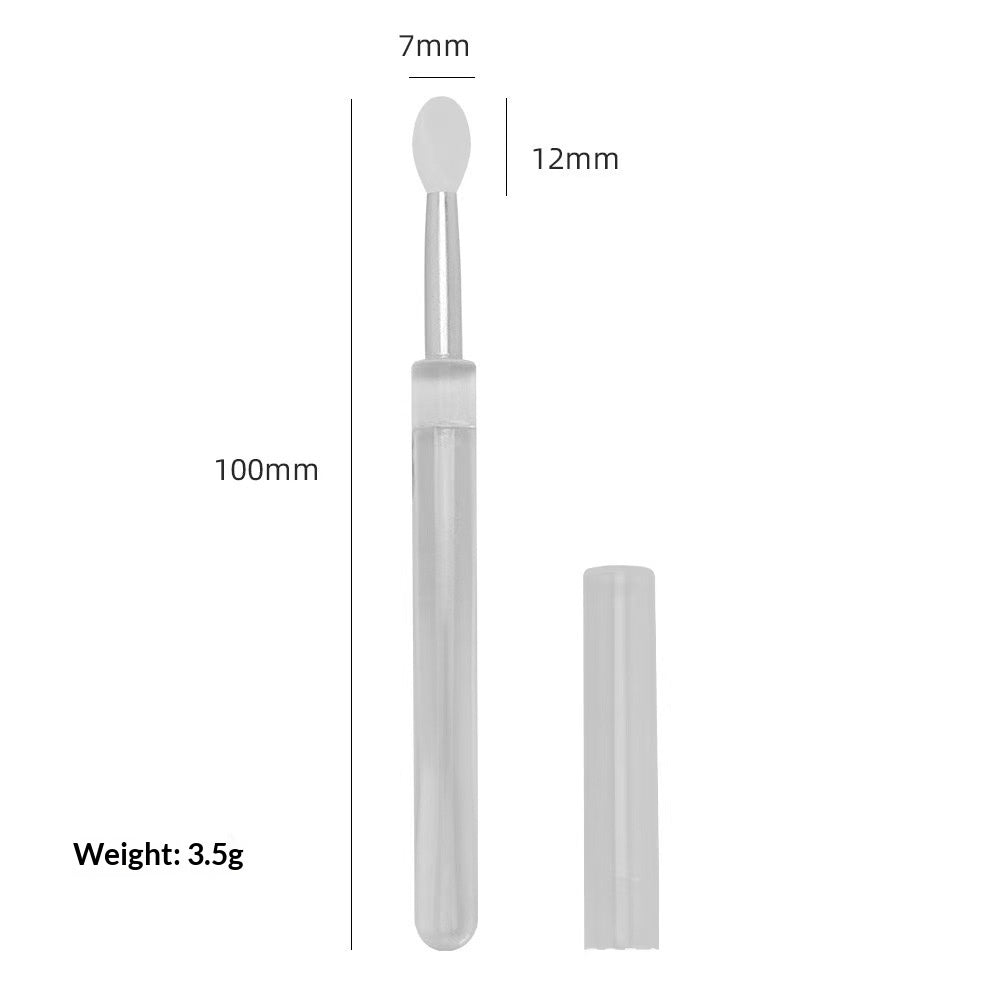 Portable Dust-Free Silicone Lip Brush with Lid