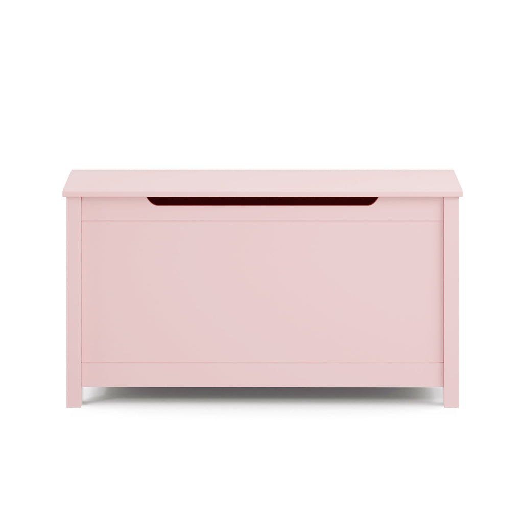 Rangement de boîtes de jouets en bois pour enfants avec couvercle à charnières de sécurité pour les 2 ans et plus (Pink)