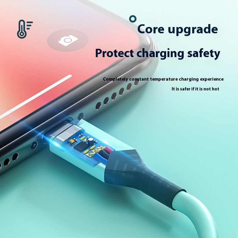 Colle flexible liquide avec câble de charge de données de téléphone mobile léger