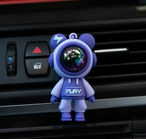 Comprimés d'arôme de sortie d'air de voiture-Purple Lightning Bear-1 pièce