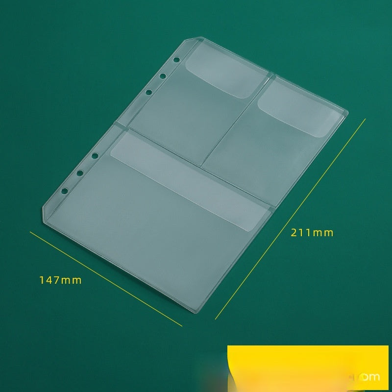 Sac transparent en PVC A5 A6 Sac à fermeture à glissière amovible Sac à fermeture à glissière amovible