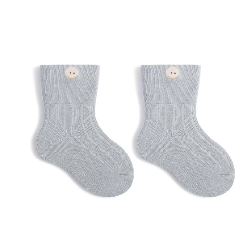 Nouveau-né Large bouche Cartoon sans os Tube moyen Chaussettes en coton
