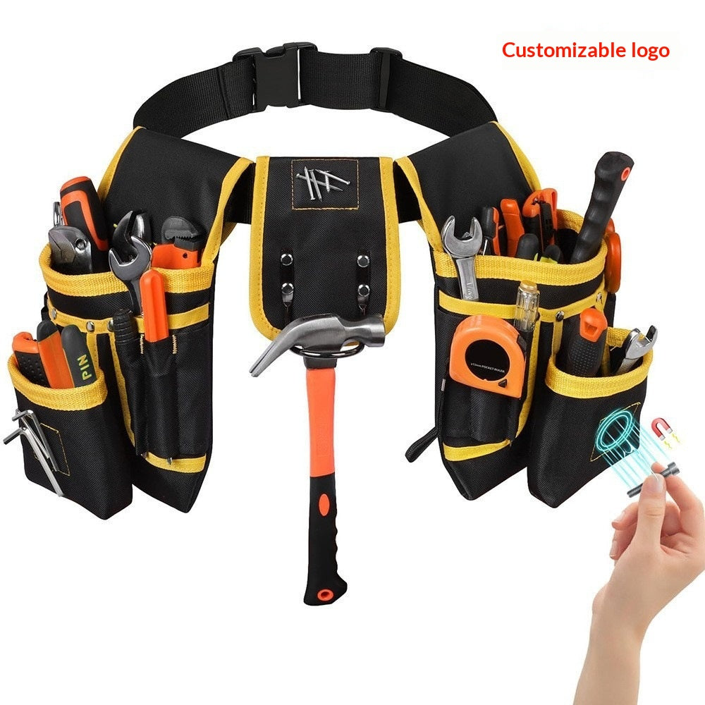 Toile épaissée Outil multi-fonctionnel Organisateur Électriciens Waist Bag