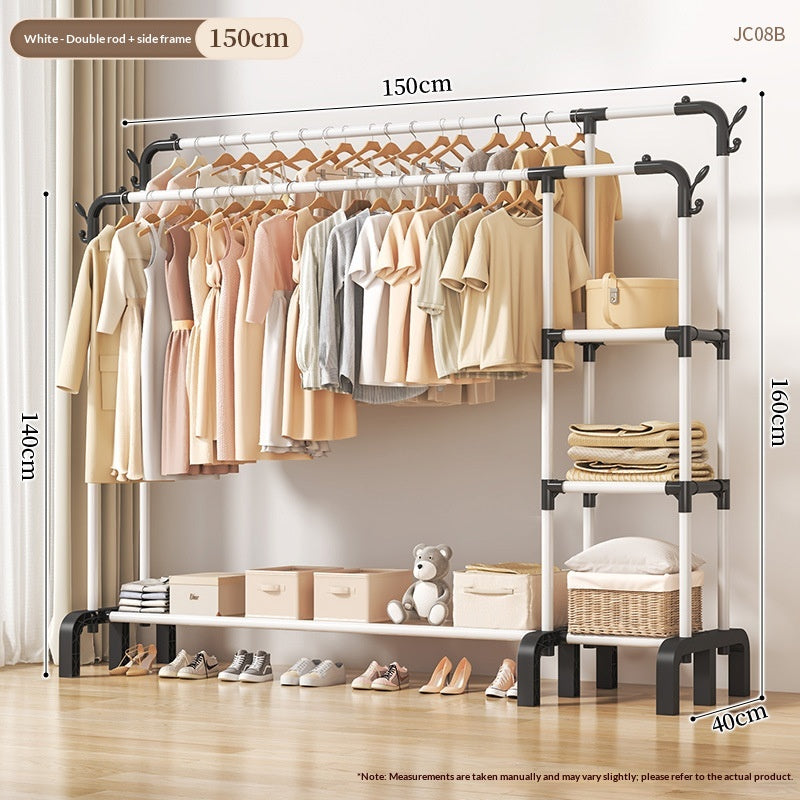 Séchage Rack Etage Chambre Chambre à coucher Hanger Intérieur Balcon Ménage Simple Vêtements Rack Plus Th