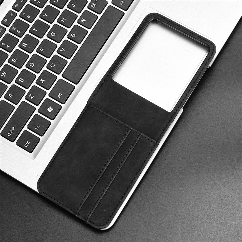 Flip Card Étui de téléphone en cuir résistant à la chute