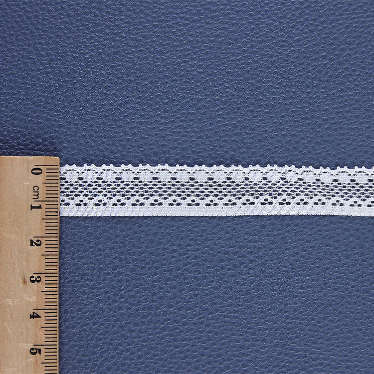 Dentelle élastique Brocade Ammonia Blanc Accessoires de Vêtements