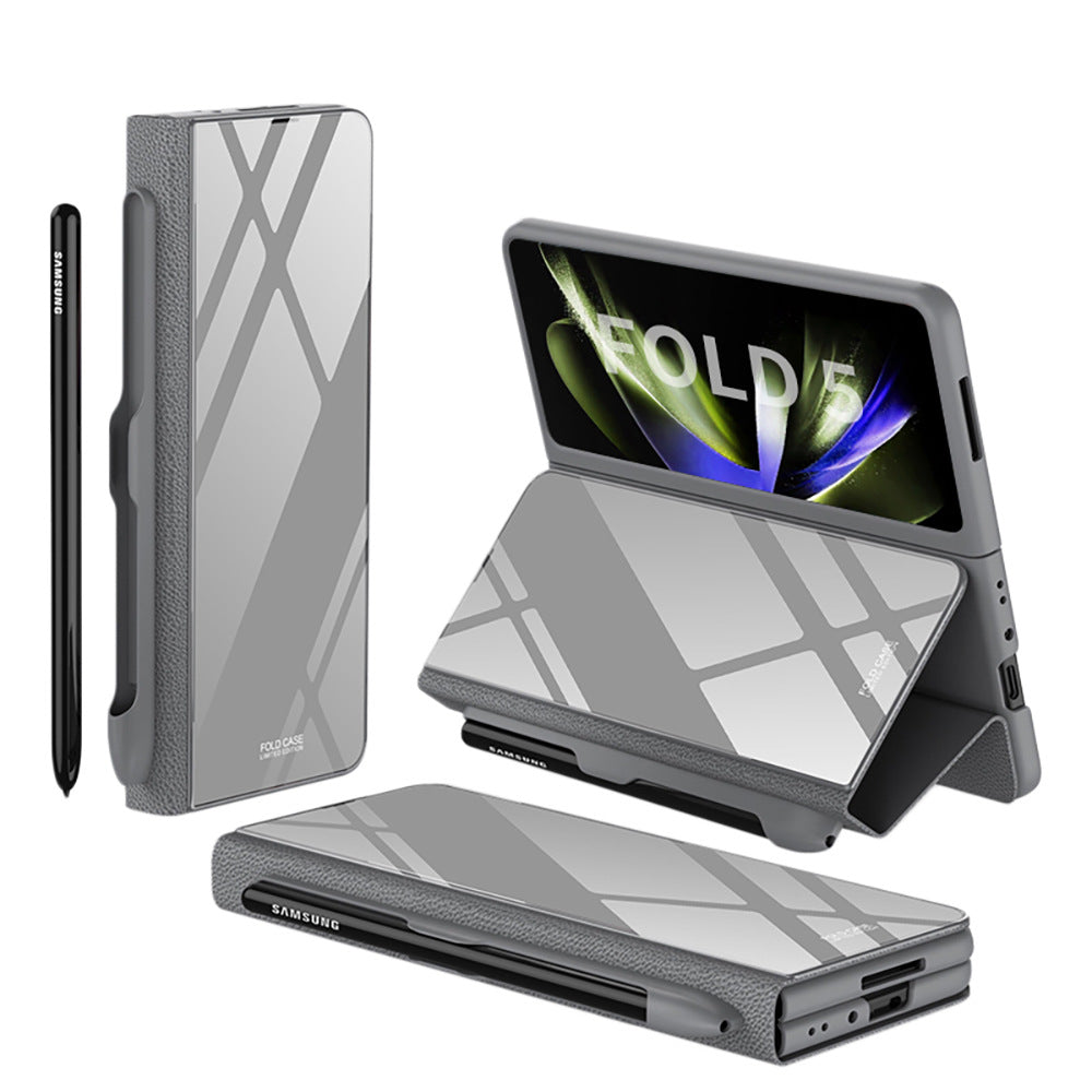 Galaxy Z Fold5 écran pliant téléphone mobile cas de téléphone Flip en verre créatif
