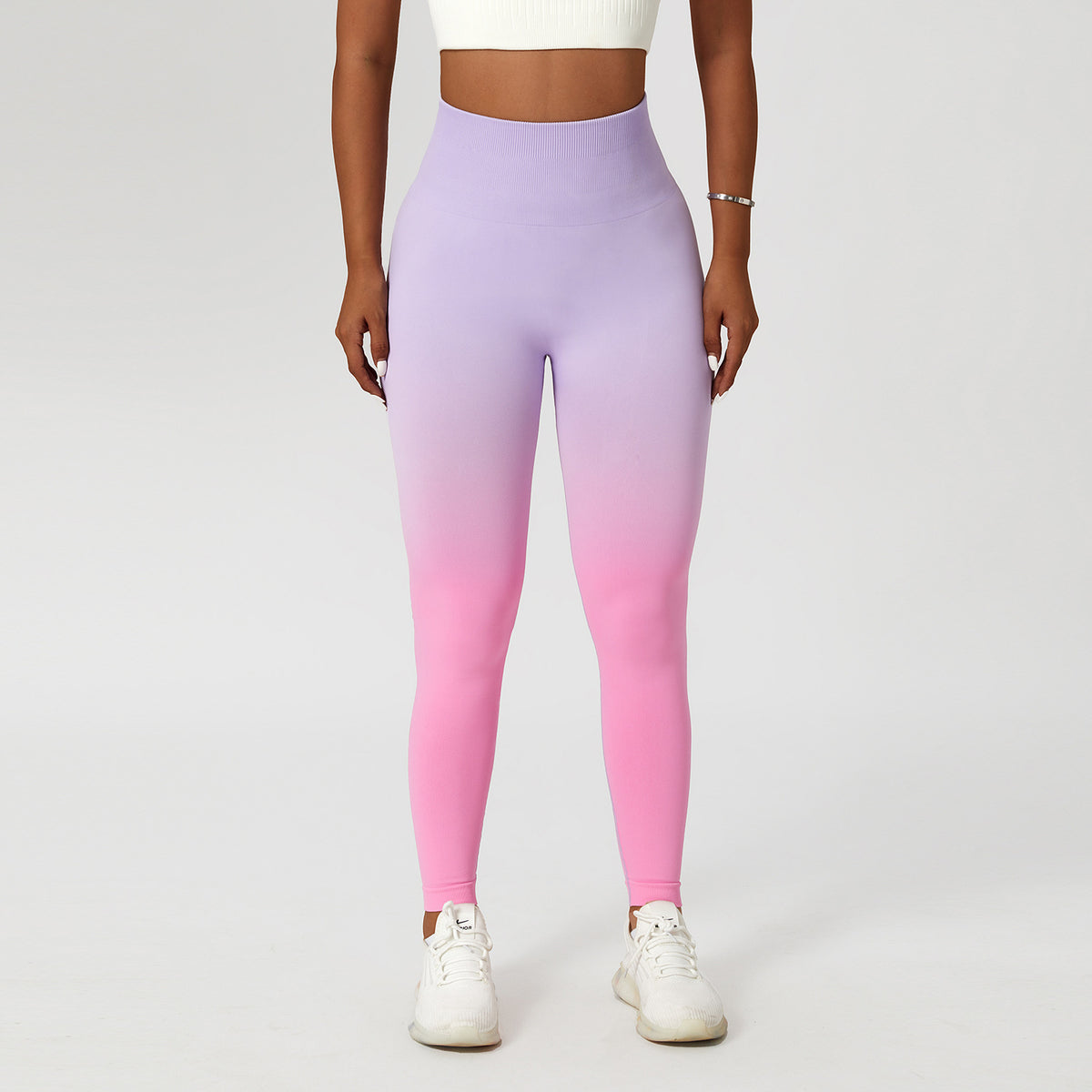 Gradient Fitness High Waist Sportswear Tight Pantalons extérieurs