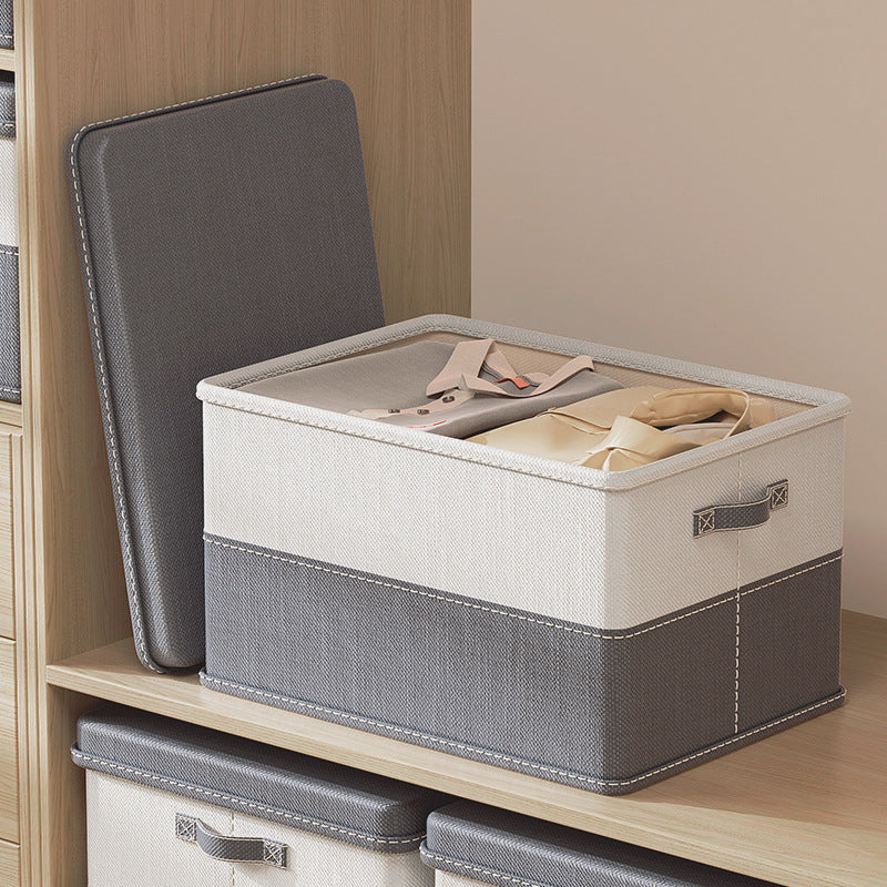 Boîte de rangement surdimensionnée à deux tons pour vêtements