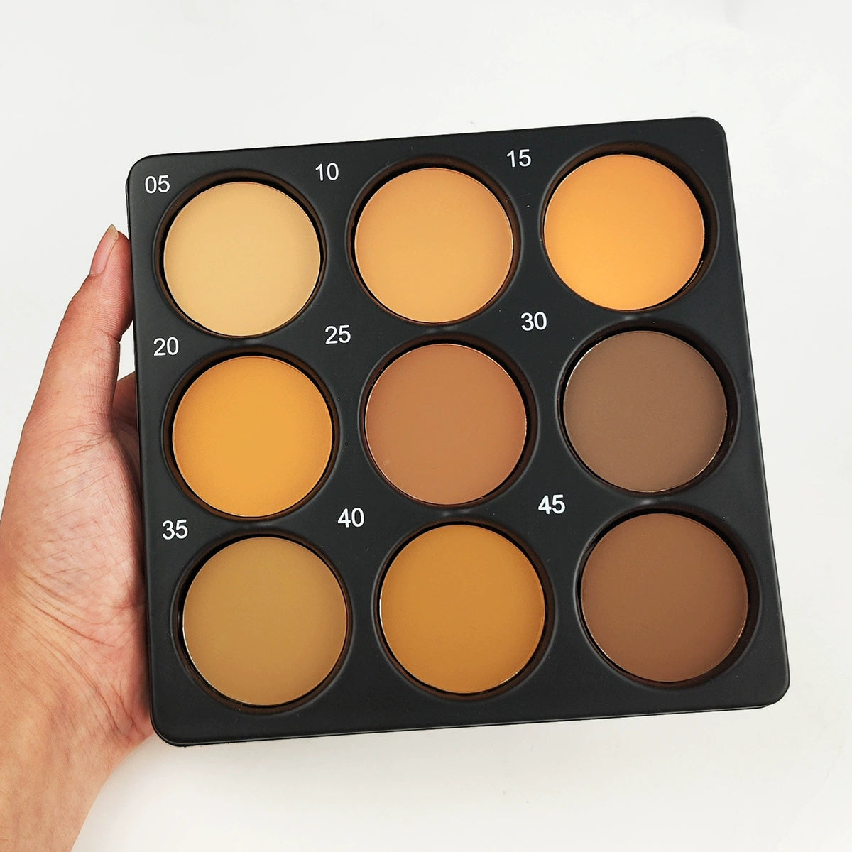 9 couleurs noir mat imperméable Palette de maquillage naturel de longue durée
