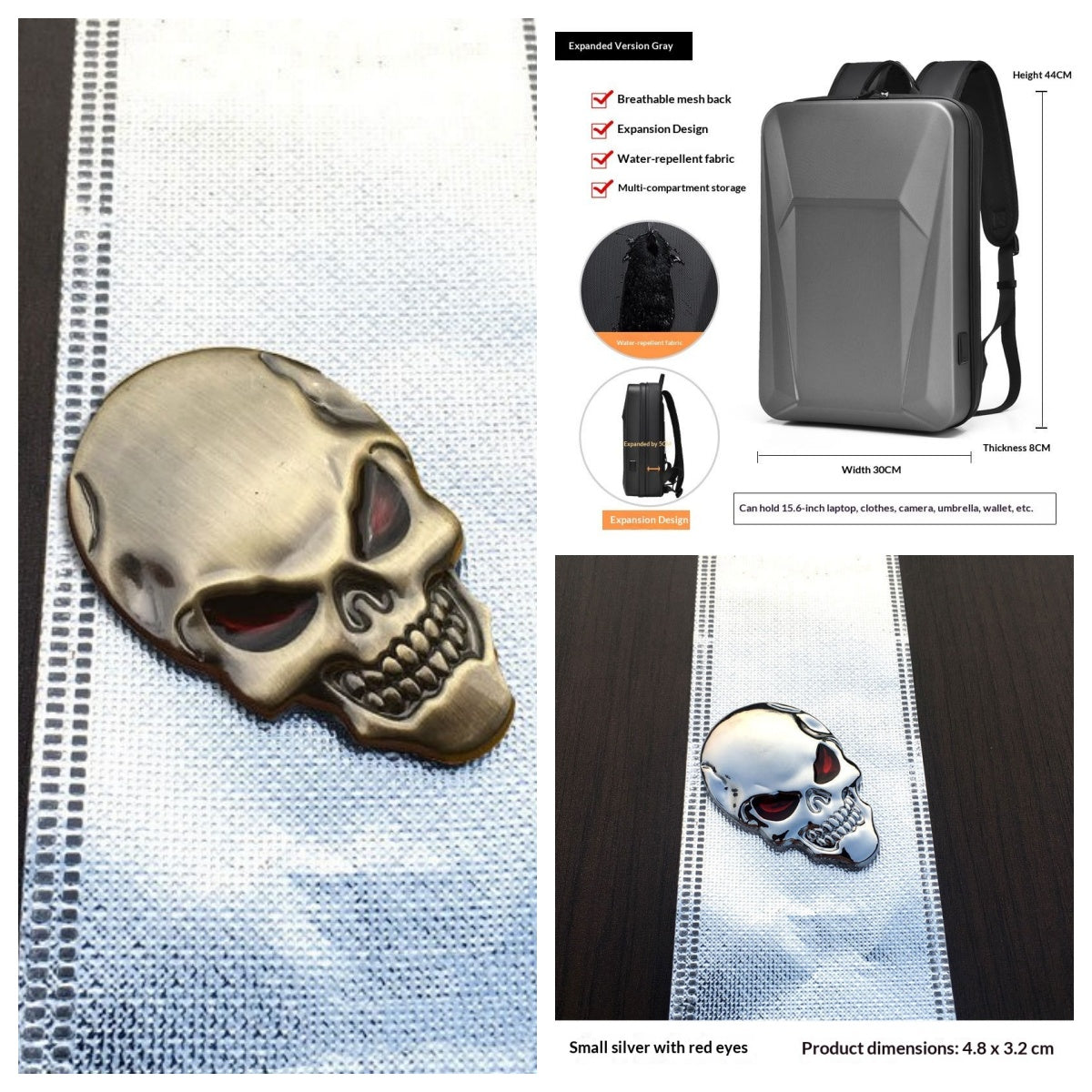 Sac à dos de vélo à coque dure pour hommes