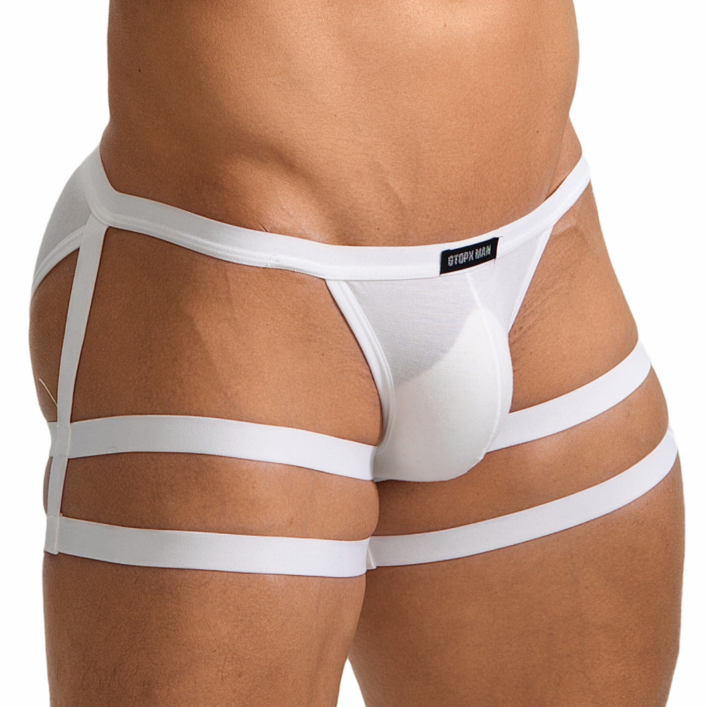 String taille basse pour hommes avec paillettes