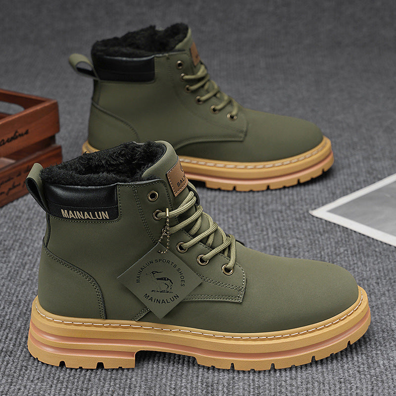 Bottes de neige pour hommes avec doublure en polaire