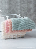 Couper les bords en tissu-environ 15g-25*25CM-Coral velours-bande de couleur 1