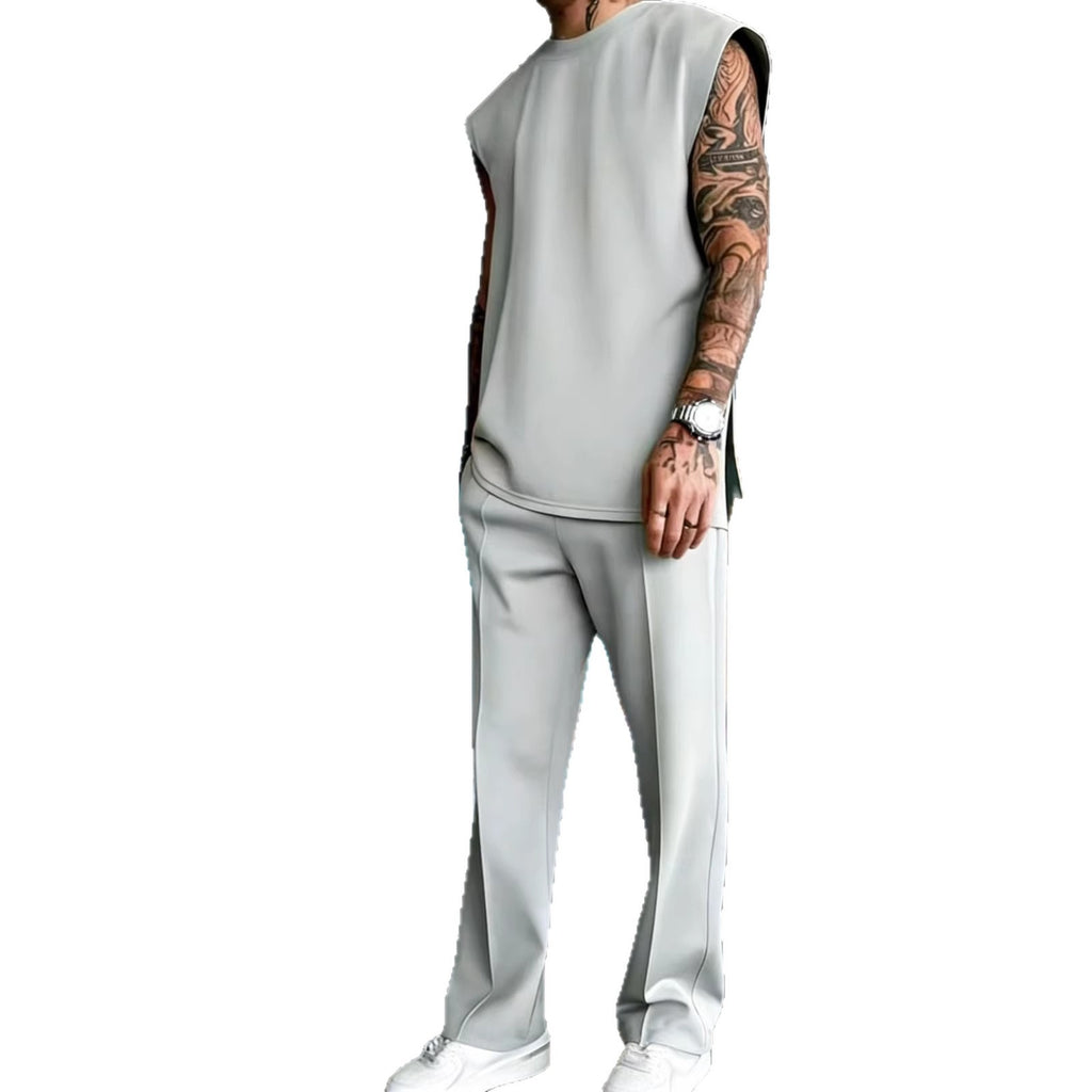Ensemble de cous d'équipage sans manches pour hommes occasionnels