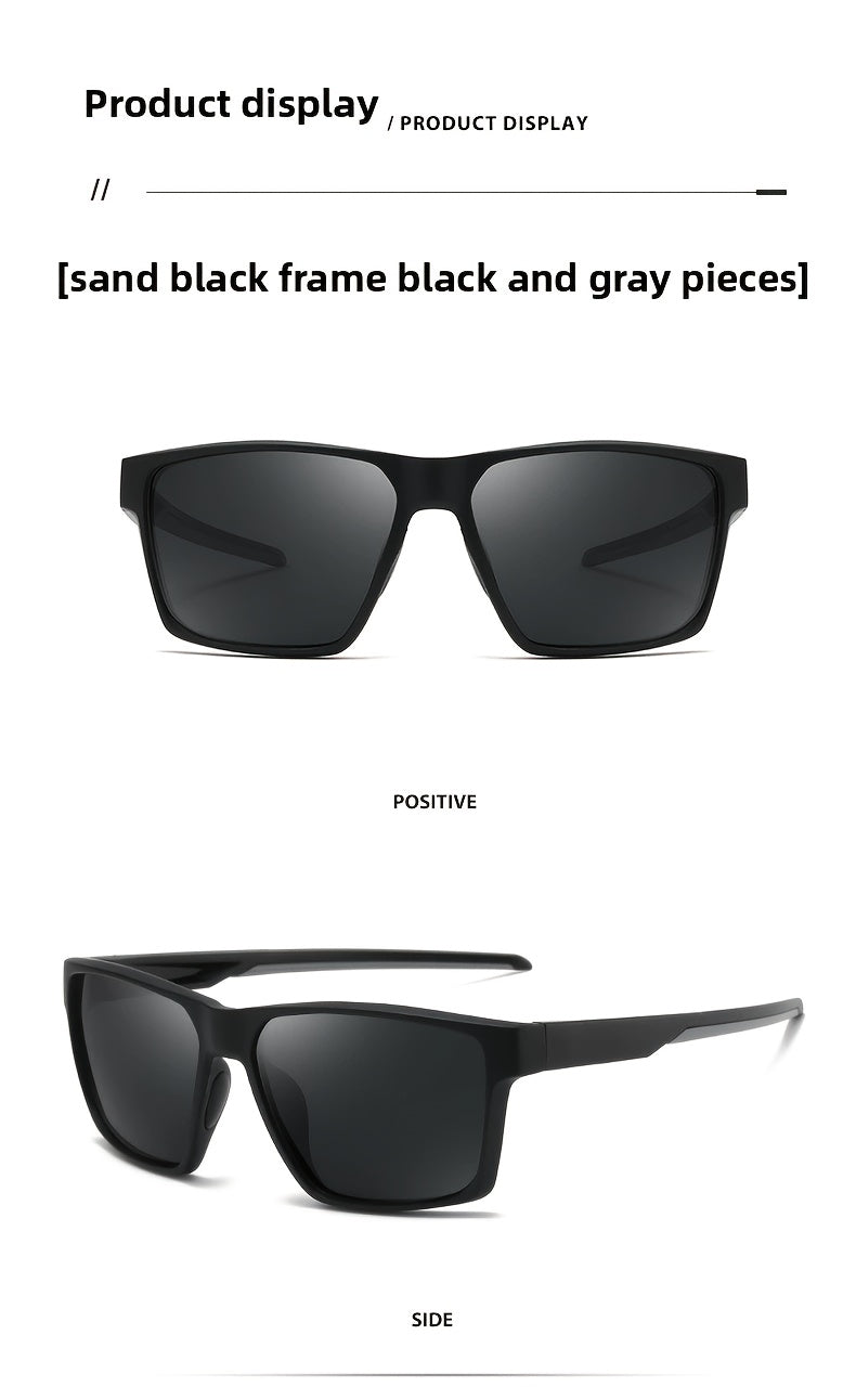 Lunettes de soleil de sport carrées de protection Uv400 pour hommes